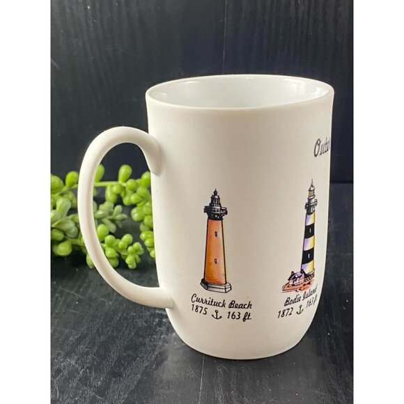 N. Carolina Outer banks Lighthouses Mug  Sharp Bodin Currituck Cape Hatteras Ocr - Picture 3 of 6